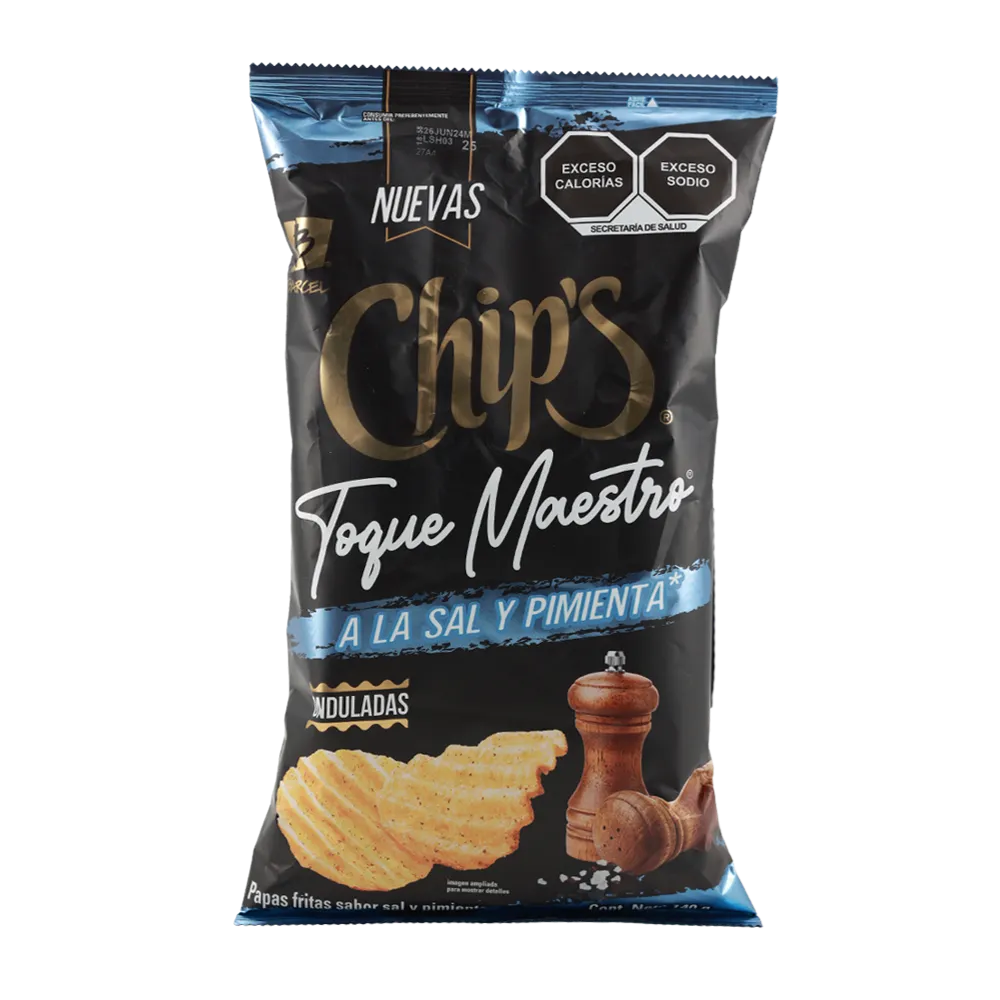 Chips Toque Maestro Sal Pimienta Barcel 140 g