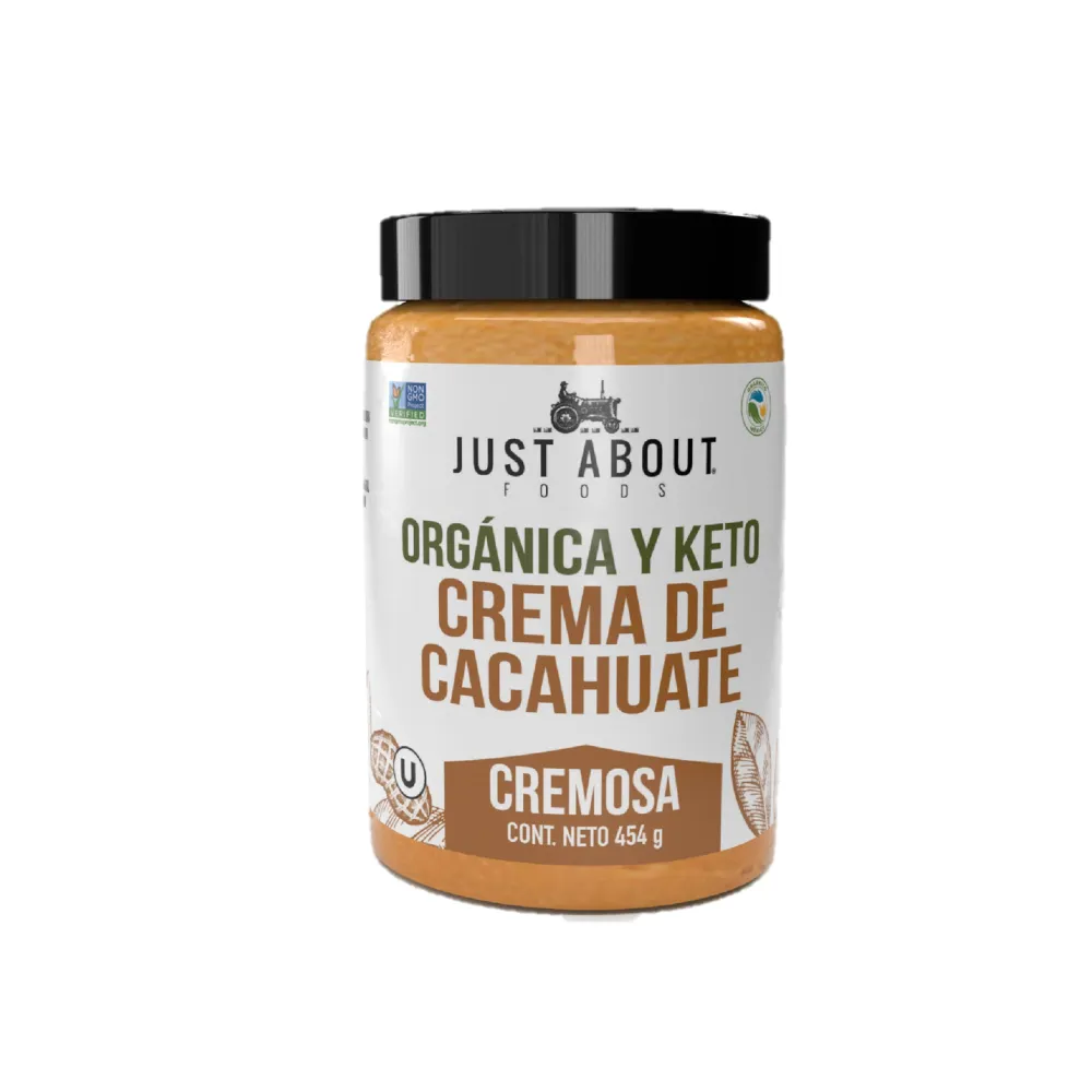 Crema De Cacahuate Organica Cremosa Just About Food 454 g
