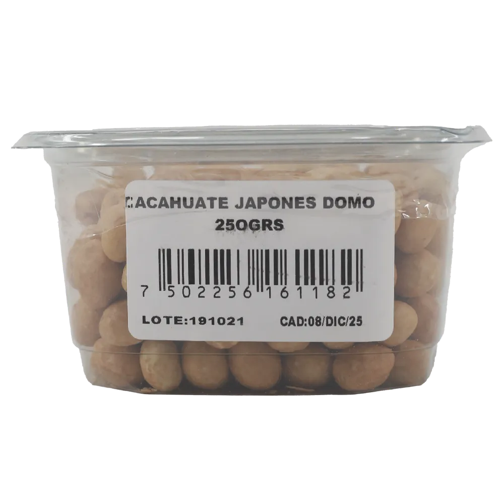 CACAHUATE JAPONES DOMO . 250 GRAMOS