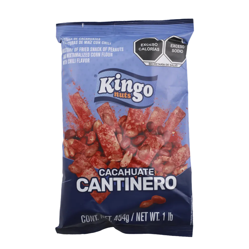 CACAHUATE TOSTADO CANTINERO KINGO NUT 454 GRAMOS