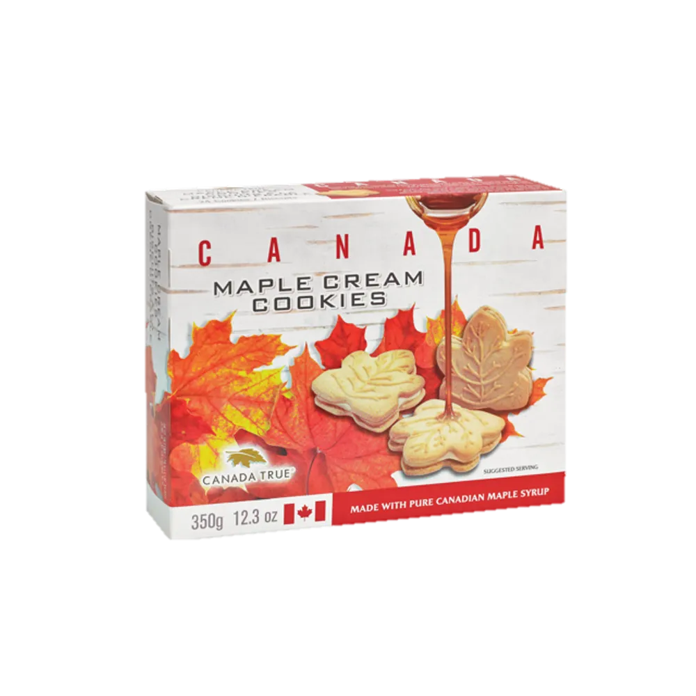 GALLETAS RELLENAS CON MIEL DE MAPLE CANADA TRUE 350 GRAMOS