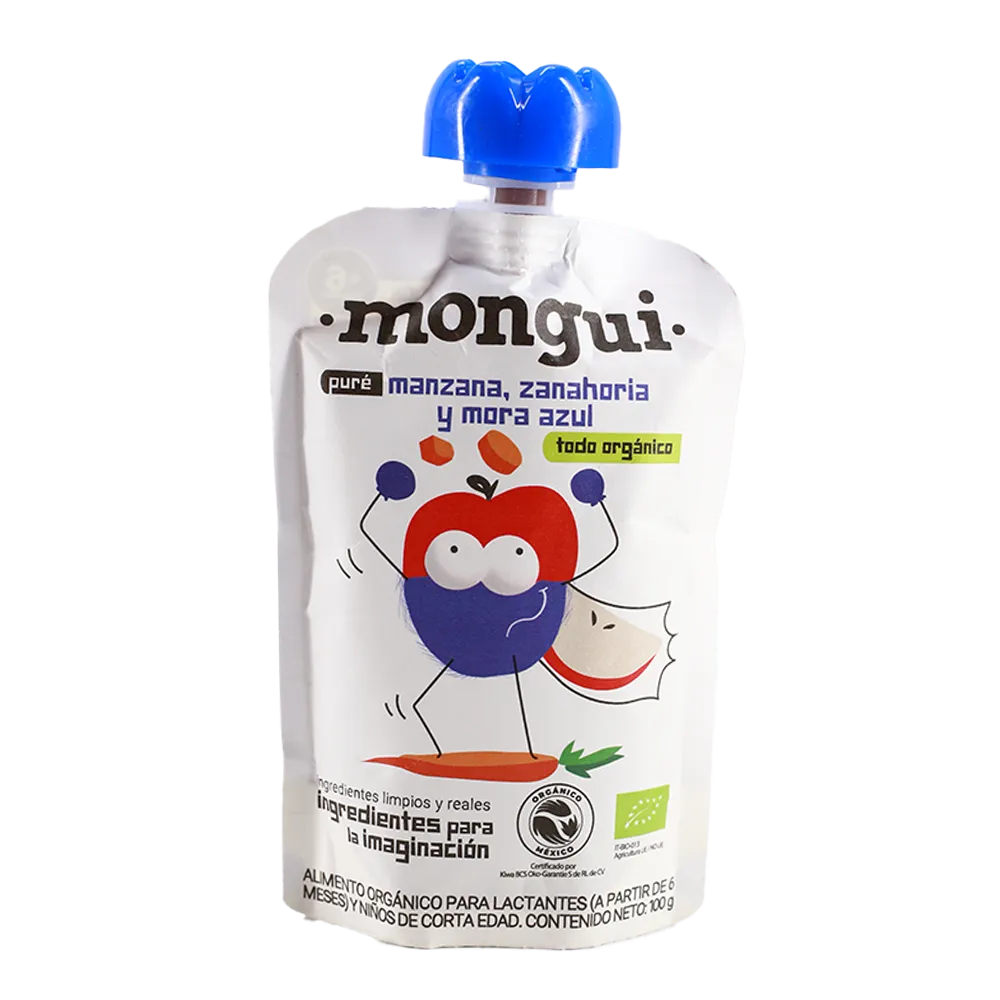 PAPILLA MANZANA, ZANAHORIA Y MONGUI 100 GRAMOS