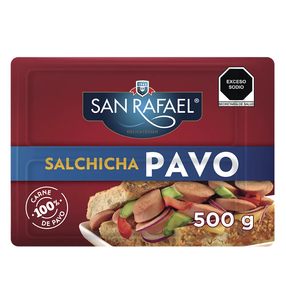 Salchicha Golden De Pavo San Rafael 500 Gr