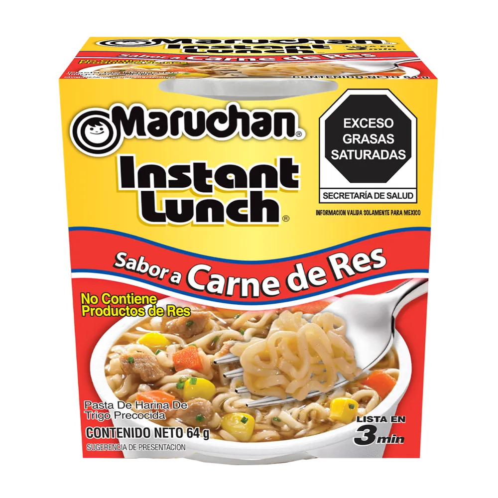 Sopa Instantanea sabor res Maruchan 64 g