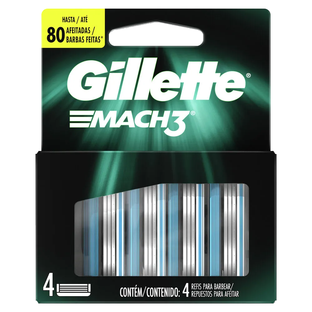 Cartuchos Afeitar Mach3 Regular Mach 3 4 Pza