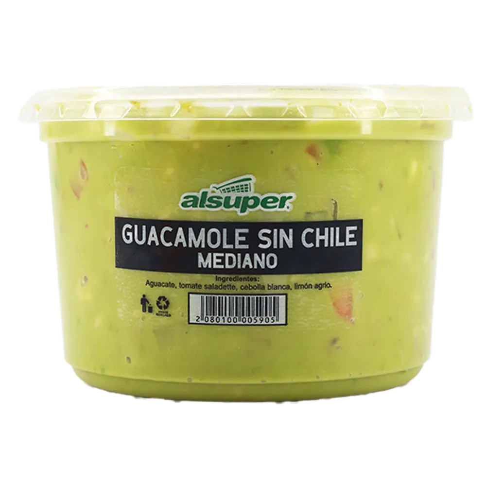Guacamole sin chile mediano Alsuper Pza