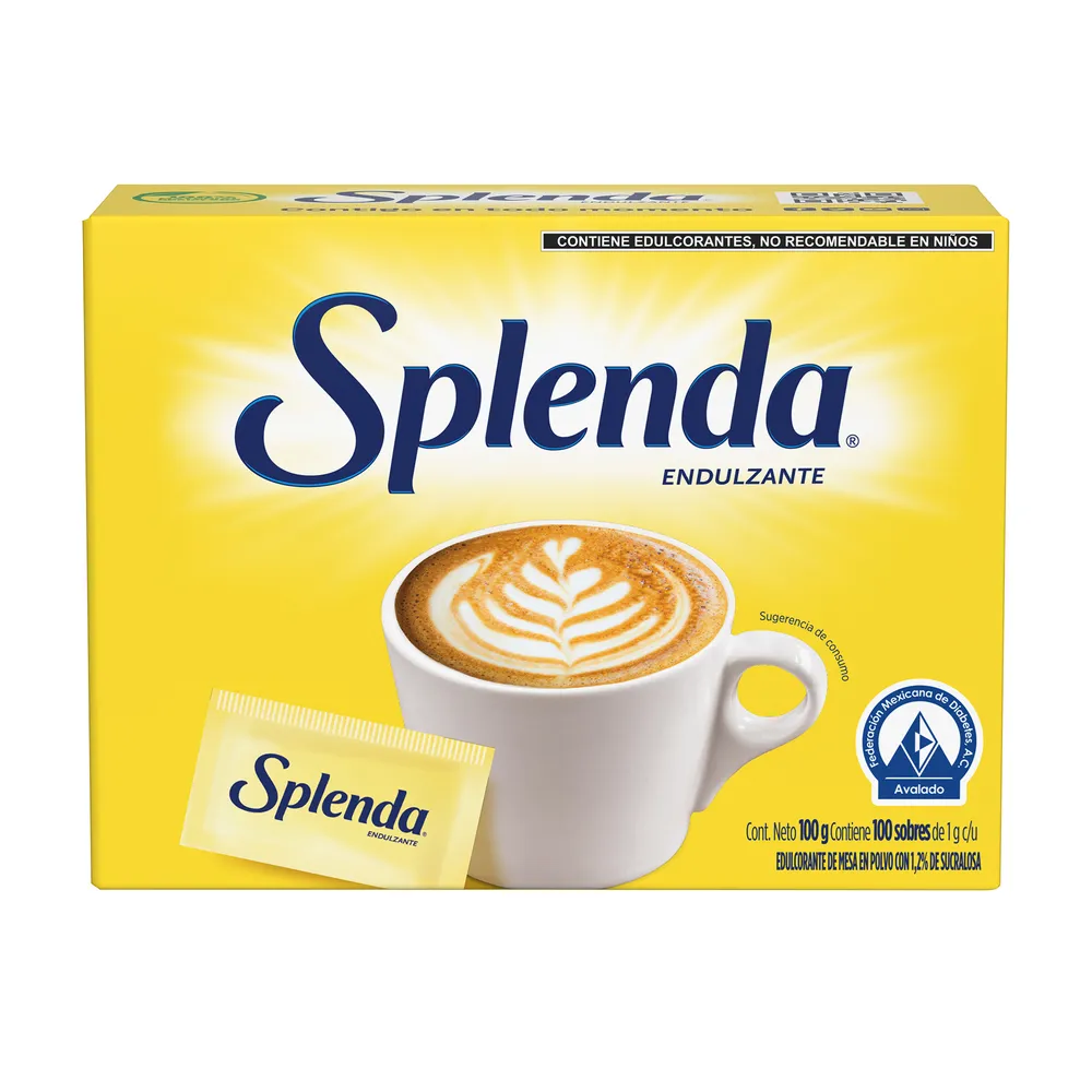 SUSTITUTO DE AZUCAR SPLENDA 100 SOBRES