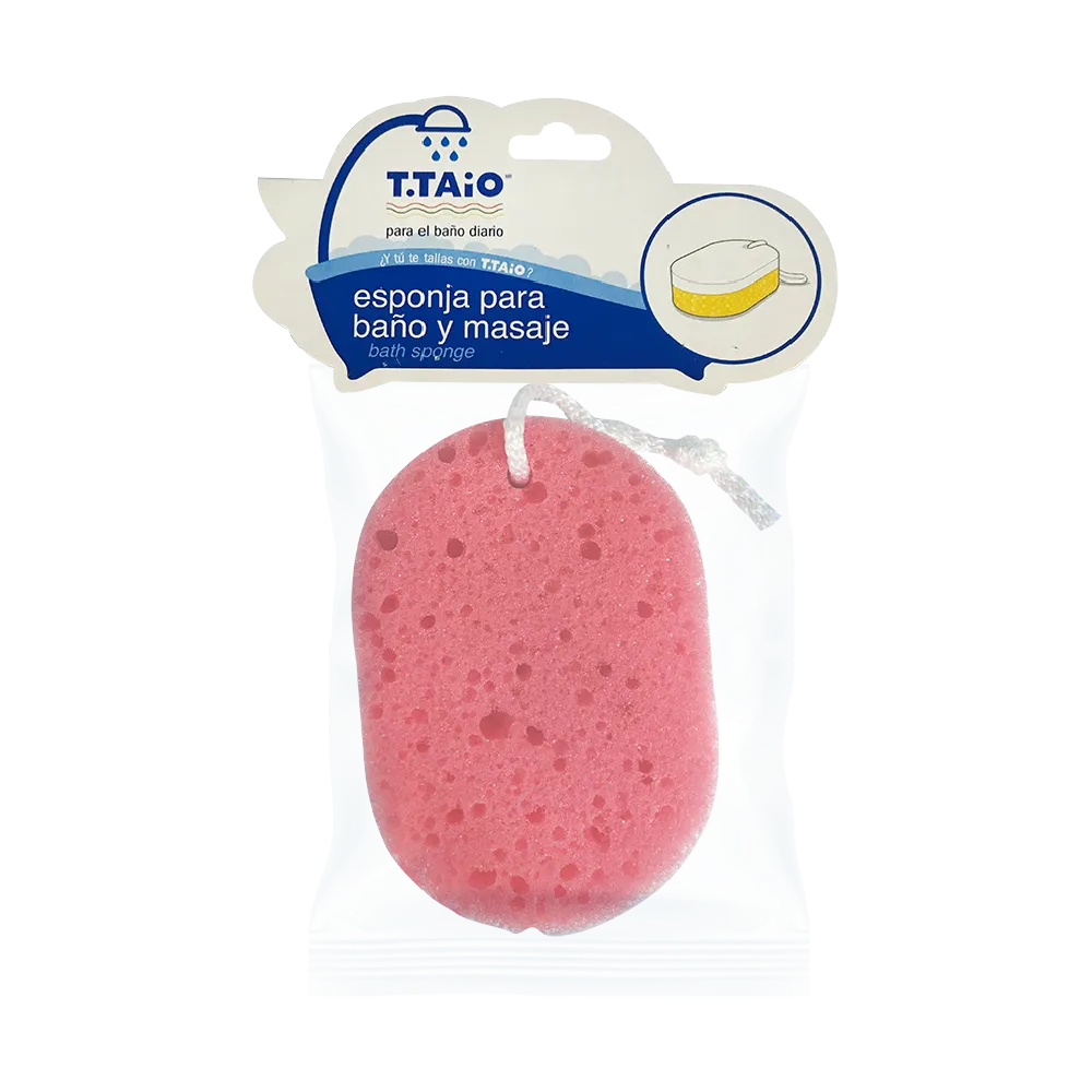 Esponja Doble Textura Oval T.Taio 1 Blister
