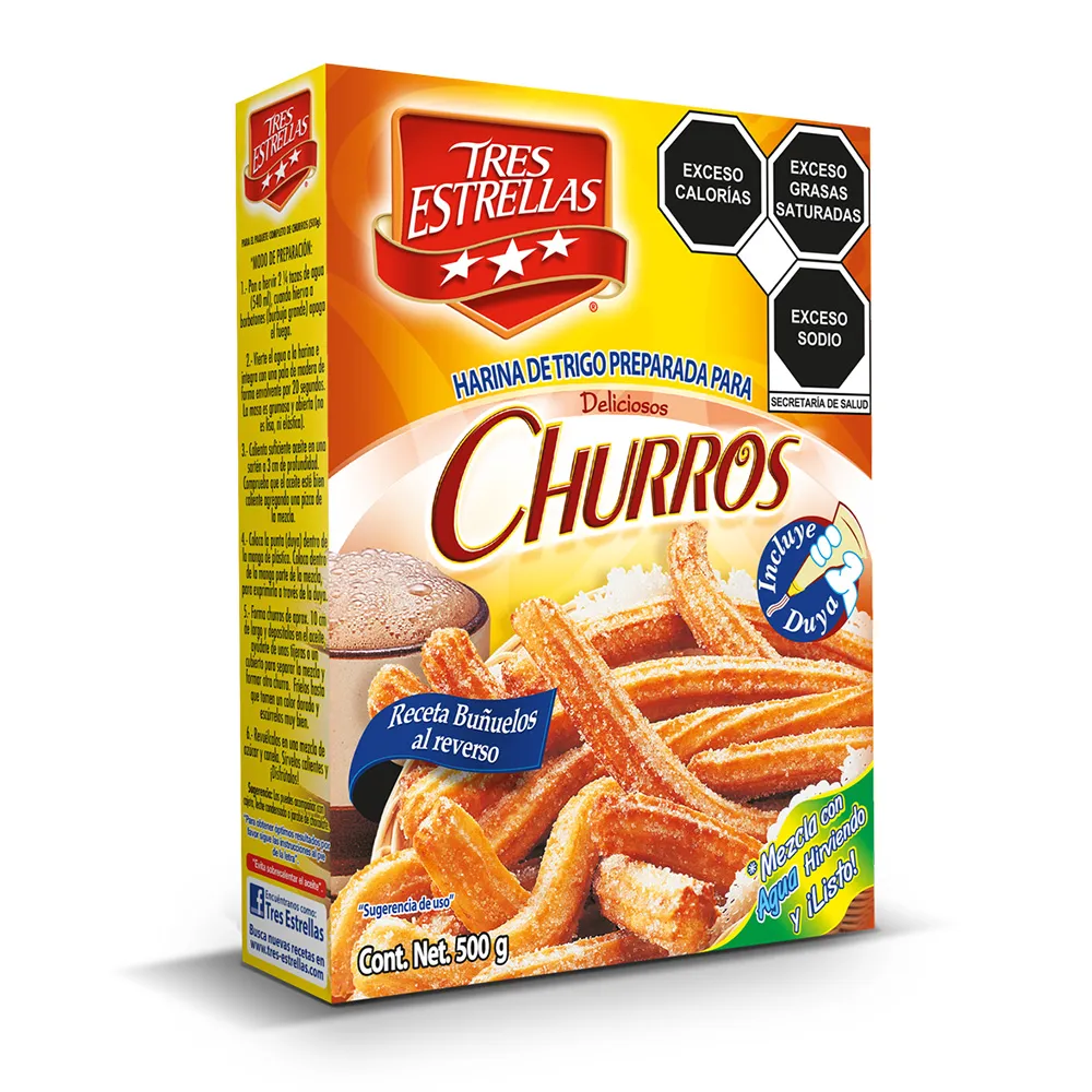 Harina Para Churros Tres Estrellas 500 Gr
