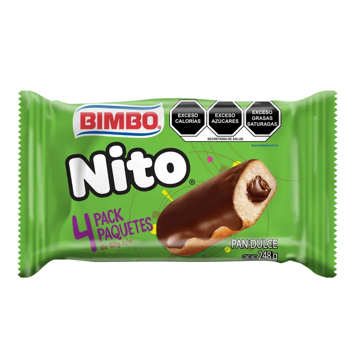 Nito Relleno Chocolate 4Pz Bimbo 248 g