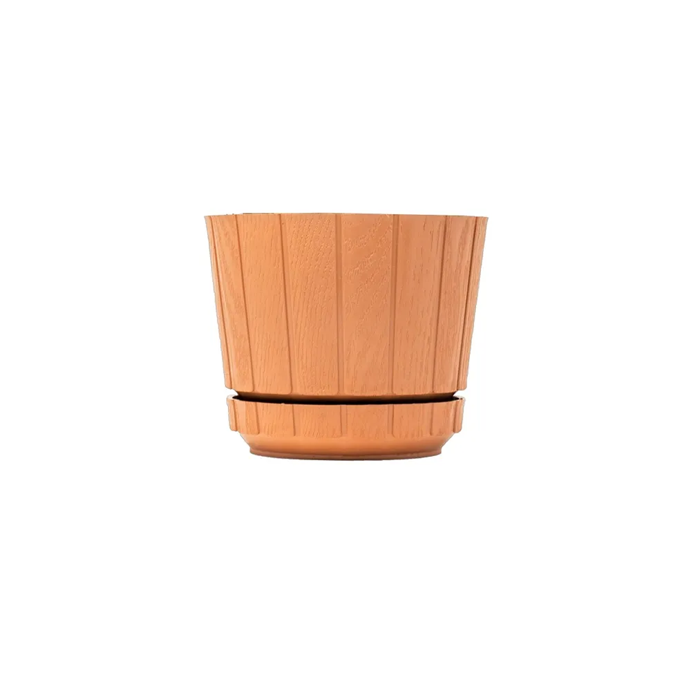 Maceta Redonda Con Base 505C Terracota Dnovo 1 Pz