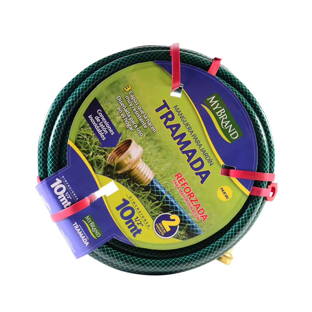 Manguera Reforzada Tramada Verde Mybrand 10 Mt