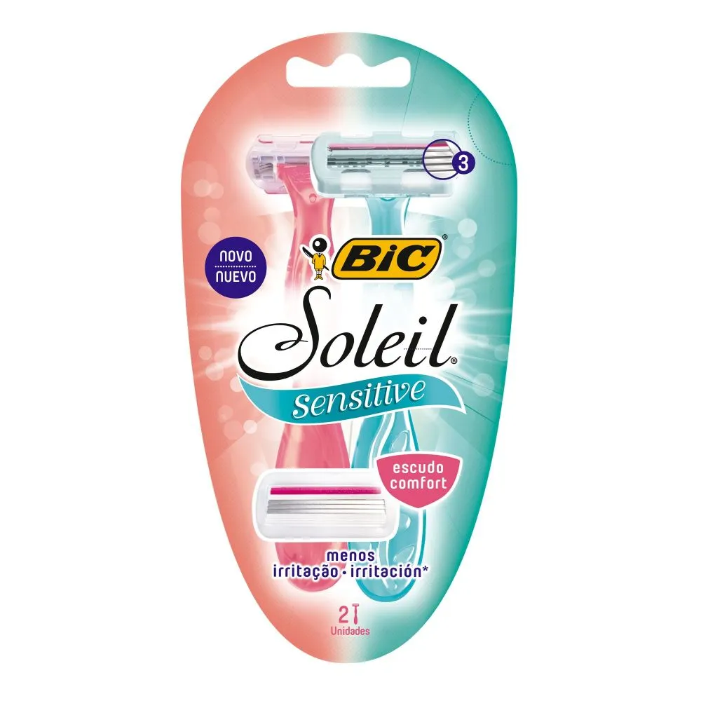 Rastrillo Desechable Soleil Sensitive Bic 2 Pza