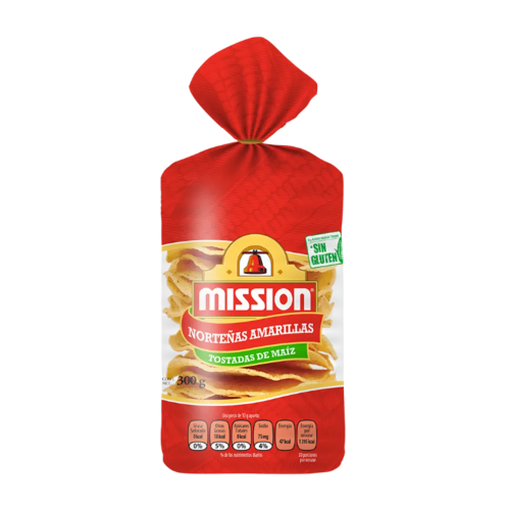 Tostadas Nortenas Amarillas Mission 300 g