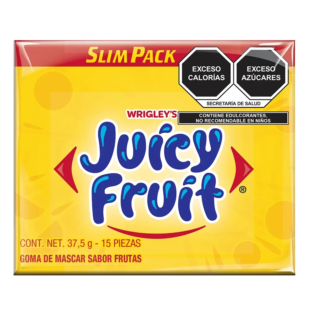 Goma De Mascar Juicy Fruit 15 Pz Wrigleys 37.5 g