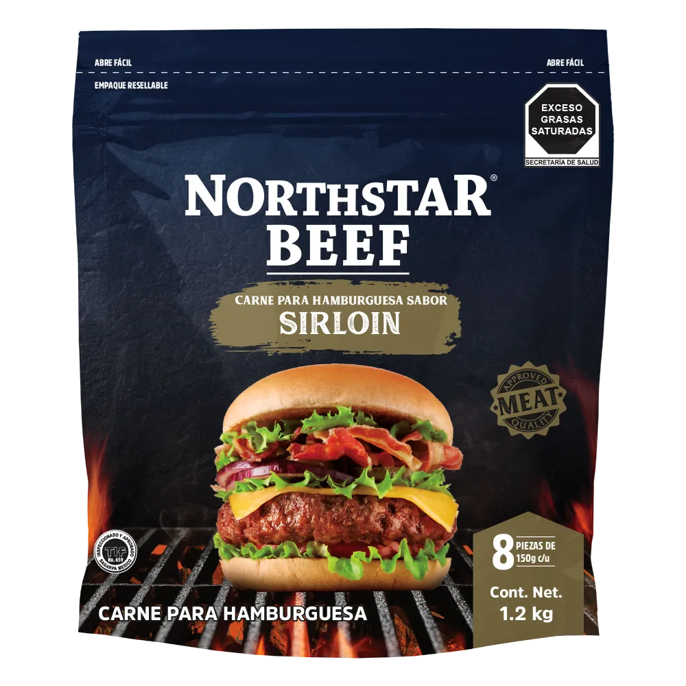 Hamburguesa De Res Sirloin Northstar Beef 1.2 Kg