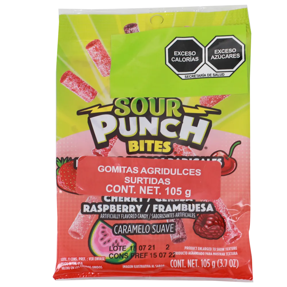 Gomitas Agridulces Frutos Rojos Sour Punch 105 g