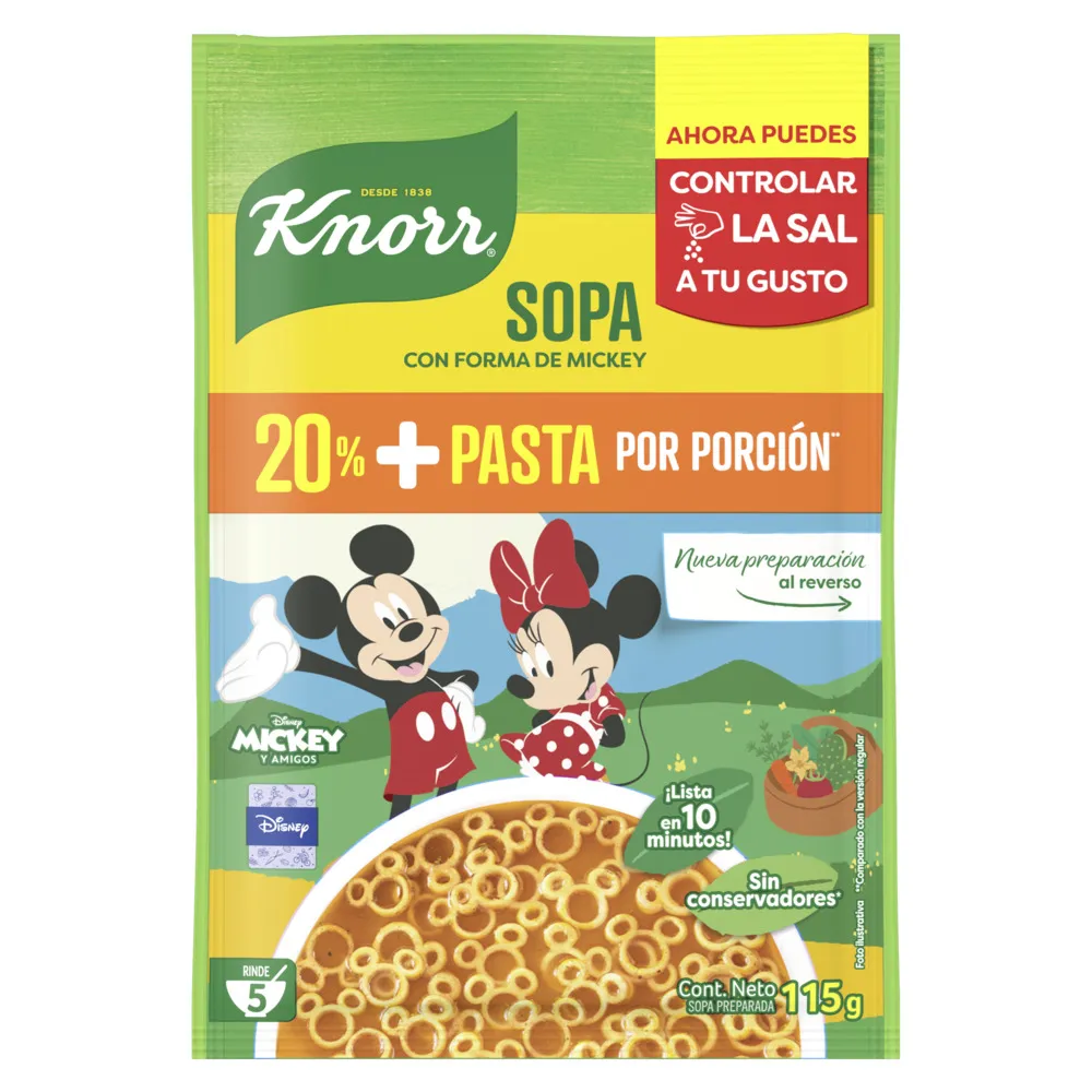 Pasta Para Sopa Mickey Knorr 115 g