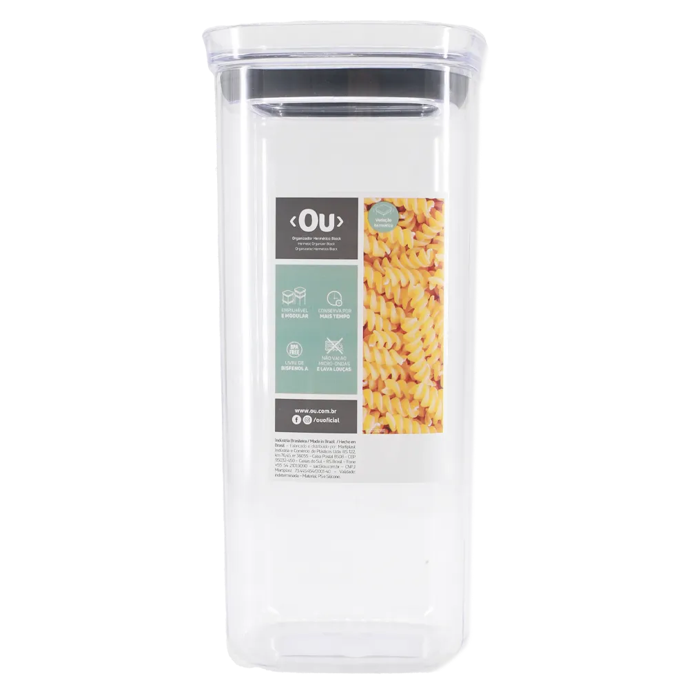 Organizador Hermetico Block 1.5 L Transparente Ou 1 Pz