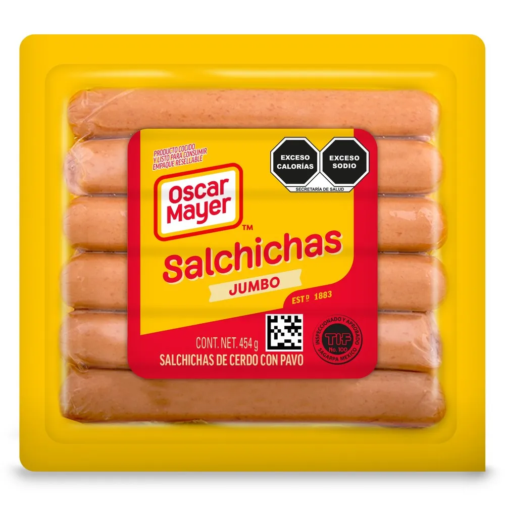 Salchicha Jumbo Oscar Mayer 454 Gr