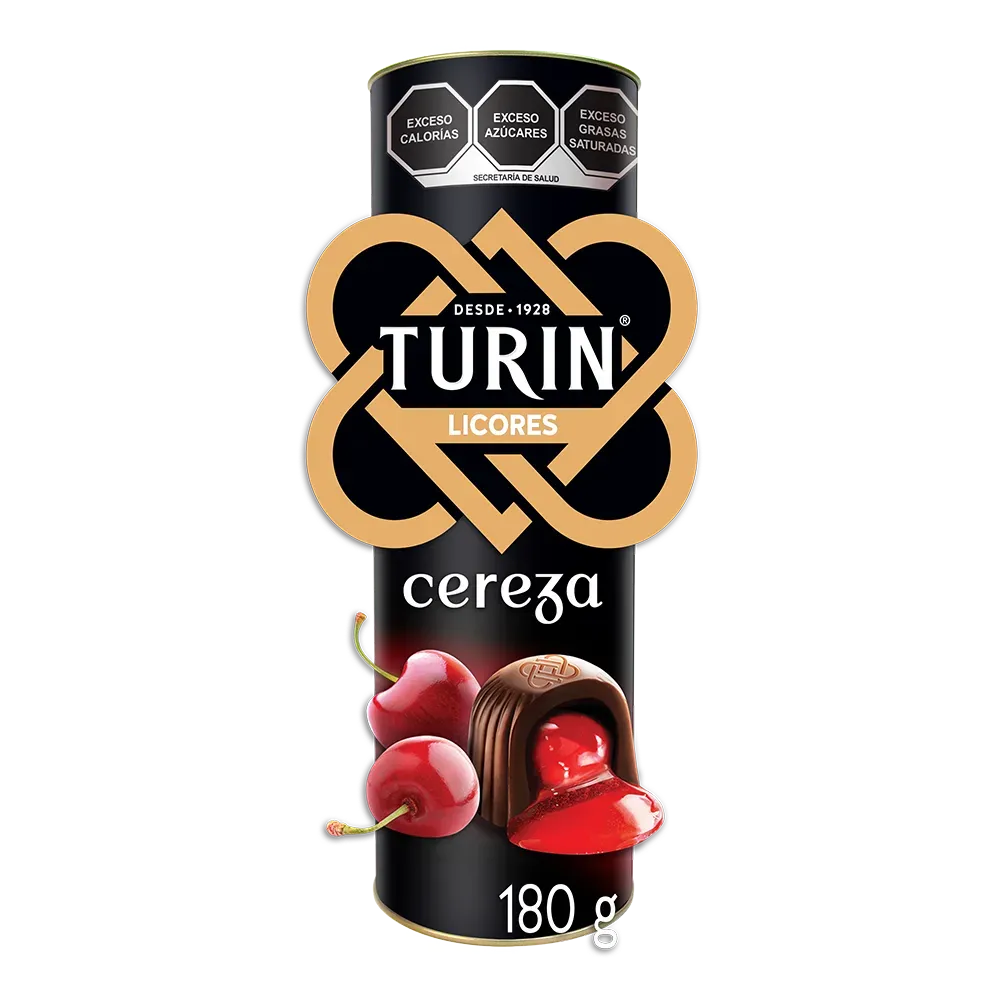 TUBO CHOCOLATE RELLENO DE CEREZA TURIN 180 GRAMOS