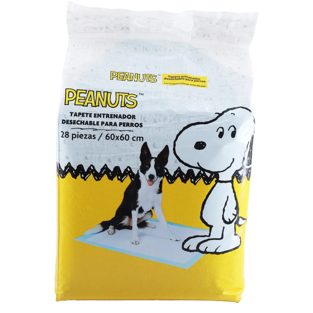 Tapete Entrenador Para Perro 60X60 Peanuts Snoopy 28 Pza