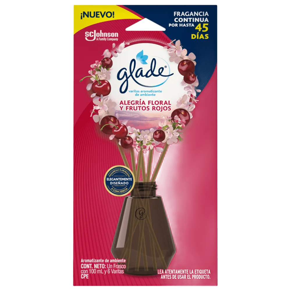 Aromatizante Liquido Tipo Mikado Alegria Floral Y Fru Glade 100 Ml
