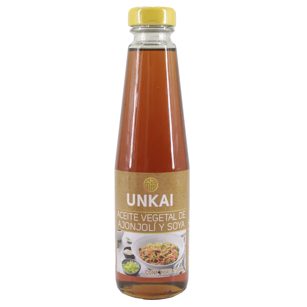 Aceite Vegetal De Ajonjoli Y Soya Unkai 250 Ml