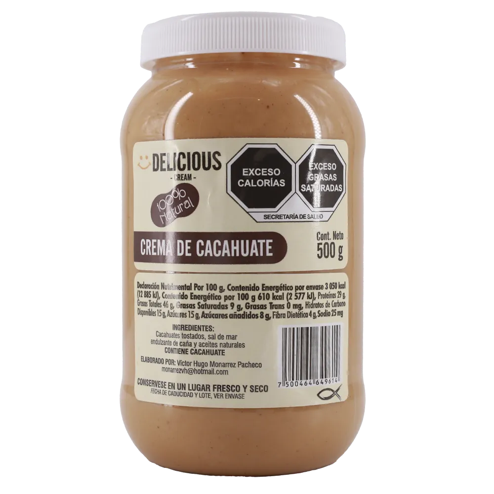 Crema De Cacahuate Endulzada Delicious Cream 500 g