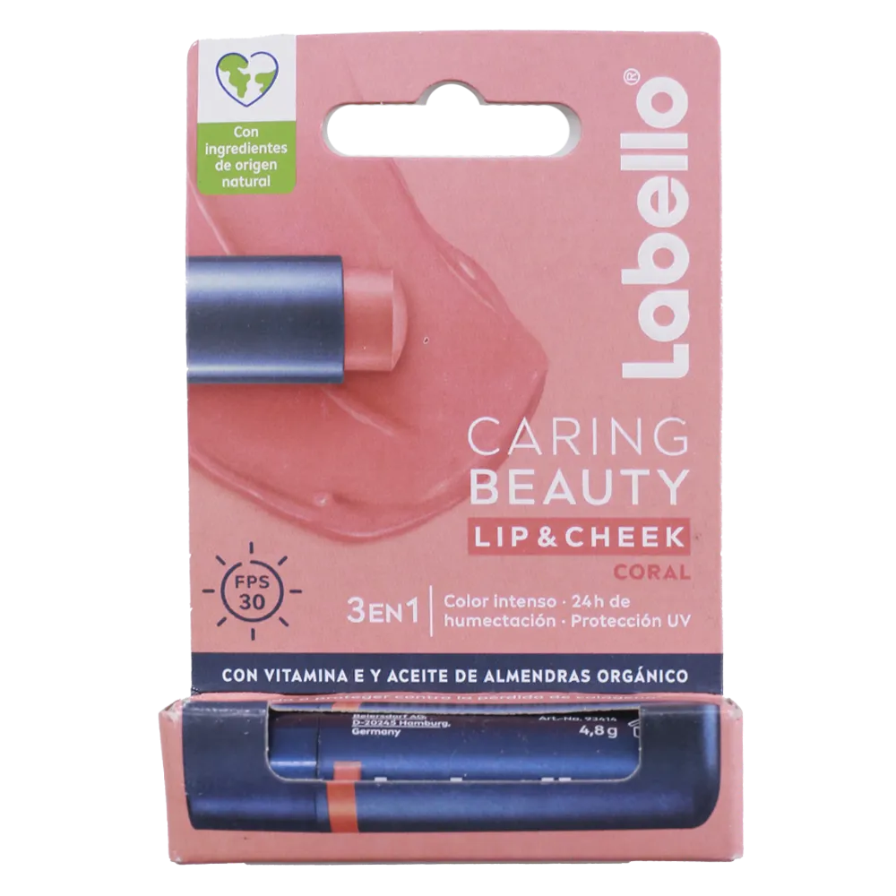 Protector Labial Caring Beauty Lip & Cheek Coral Labello 4.8 Gr