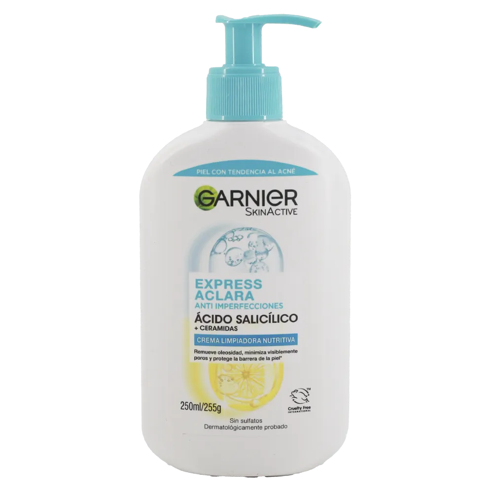 CREMA LIMPIADORA EXPRESS ACLARA ANTI IMPERFECCIONES GARNIER 250 MILILI