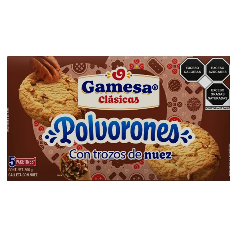 GALLETA POLVORONES NUEZ GAMESA 360 GRAMOS