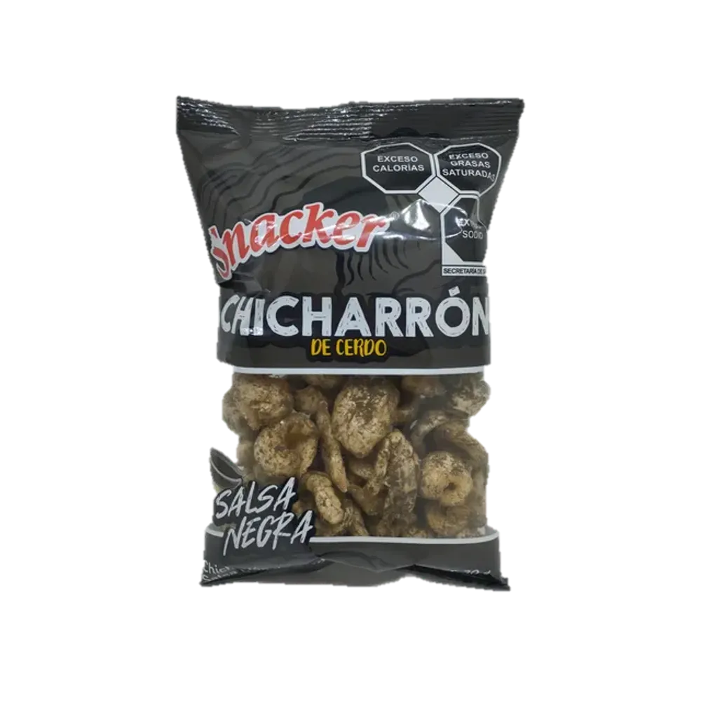 CHICHARRON DE CERDO BOTANERO SALSAS NEGRAS SNACKER 115 GRAMOS