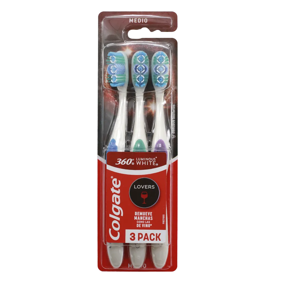 CEPILLO DENTAL 360 COLGATE 3 PIEZA