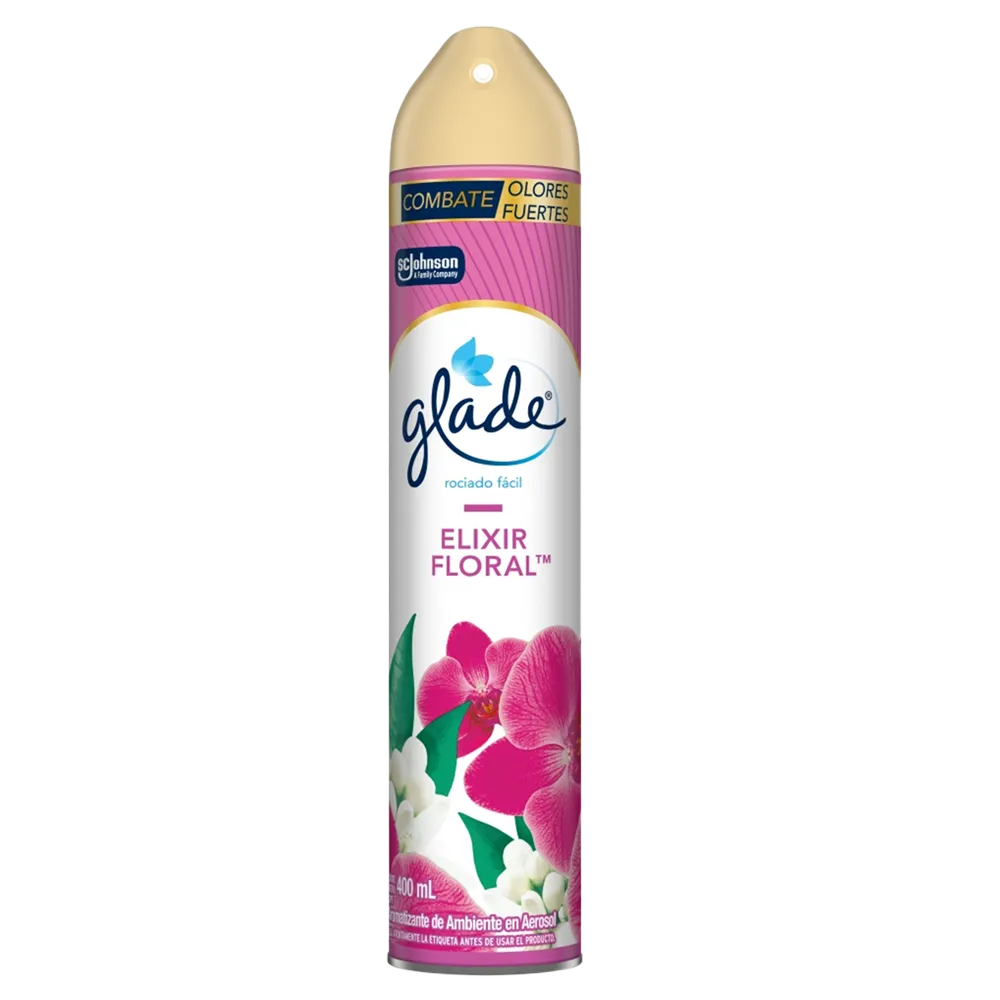AROMATIZANTE EN AEROSOL ELIXIR FLORAL GLADE 400 MILILI