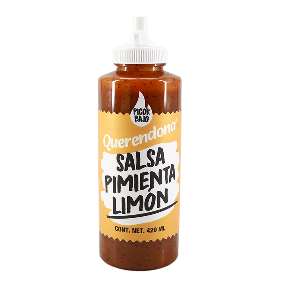 SALSA PARA ALITAS PIMIENTA LIMON QUERENDONA 420 MILILI