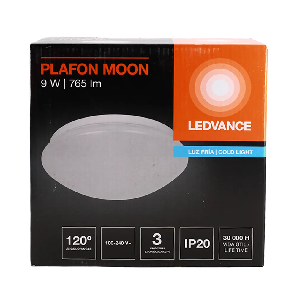 PLAFON MOON 9W LUZ FRIA LEDVANCE 1 PIEZA