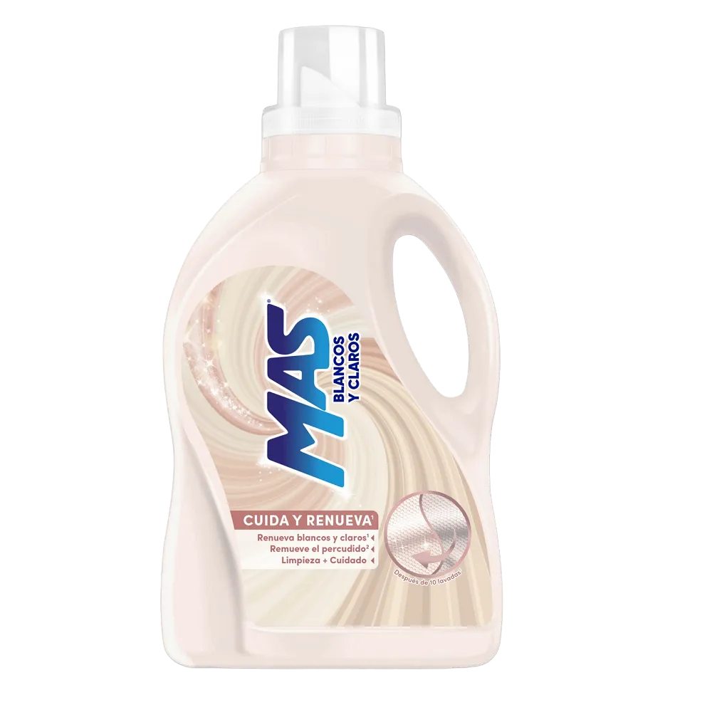 DETERGENTE LIQUIDO BLANCOS Y CLAROS MAS 3 LITRO