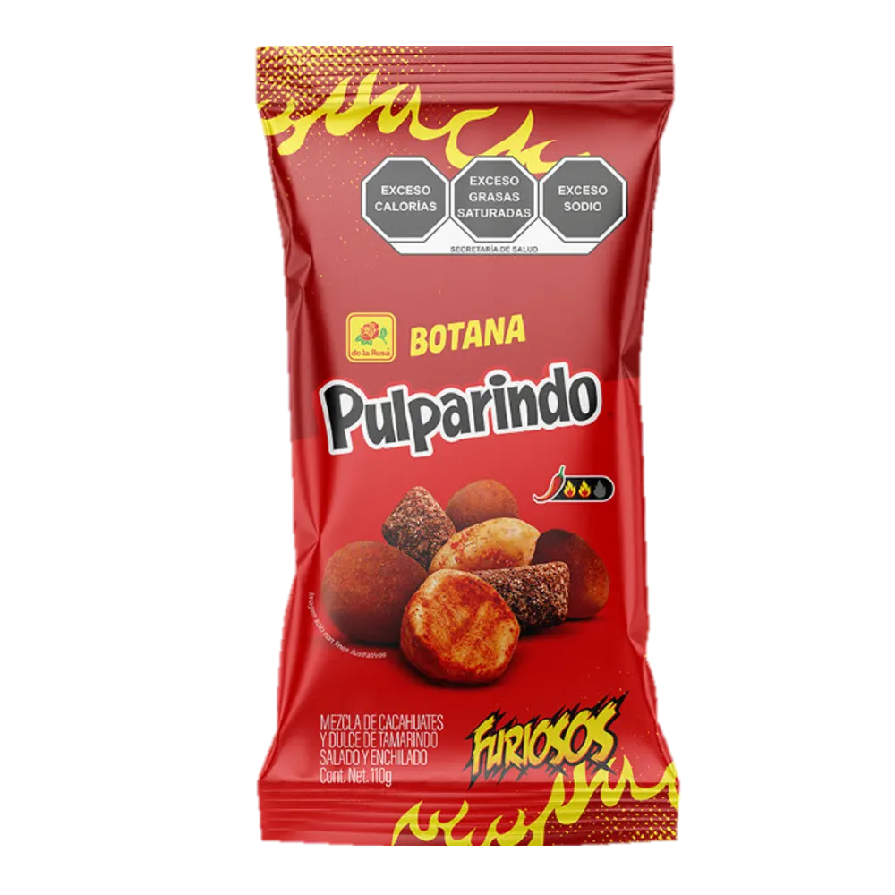 CACAHUATE FURIOSO CON PULPARINDO DE LA ROSA 110 GRAMOS