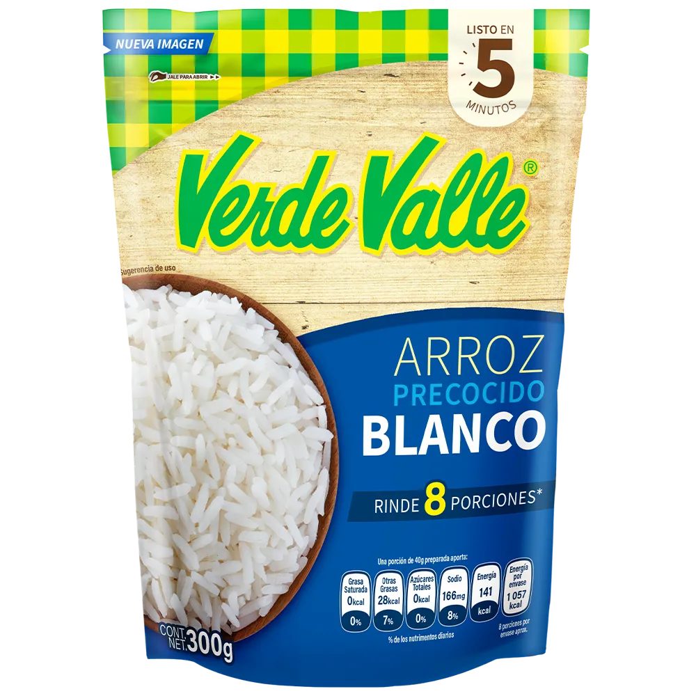 Arroz Precocido Blanco Verde Valle 300 g