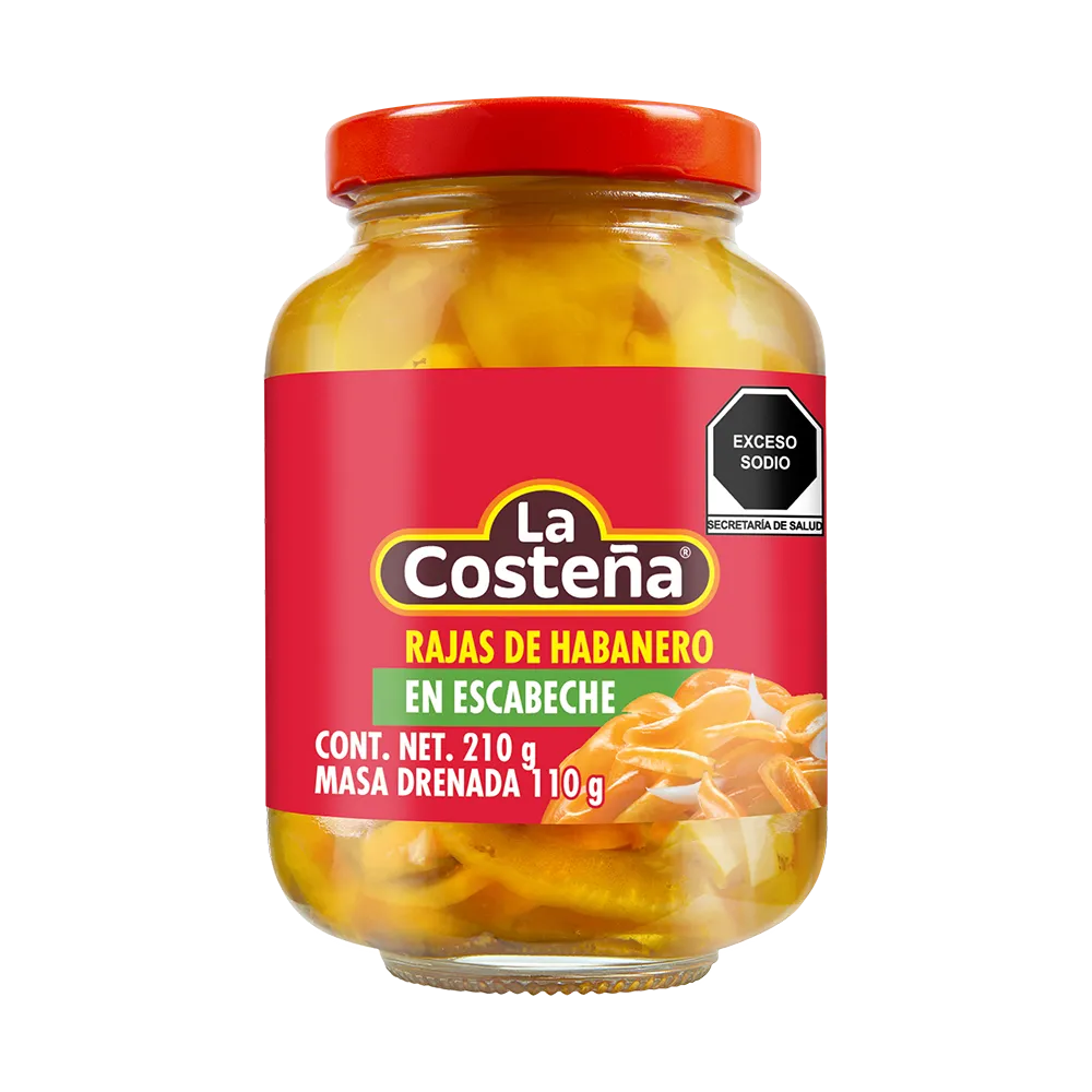 Rajas Habanero En Escabeche La Costeña 210 g