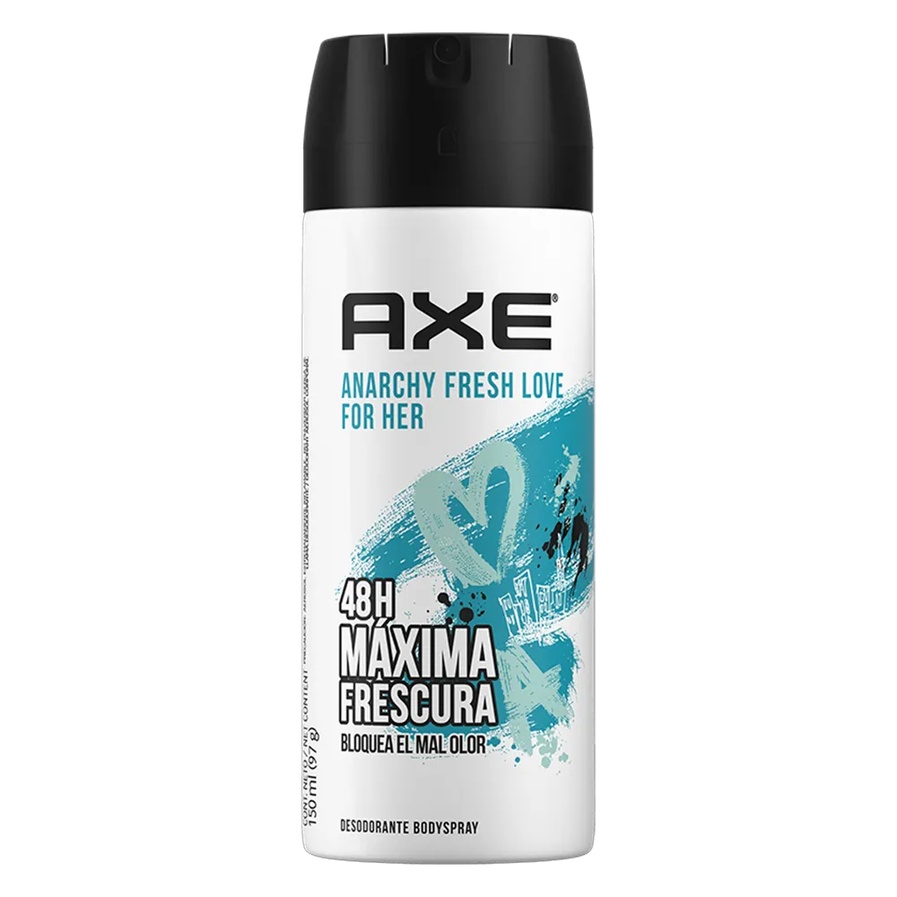 Desodorante Aerosol Anarchy Fresh Love Axe Mujer 97 g