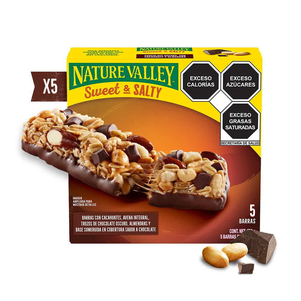Barras De Granola Con Chocolate Sweet & Salty Crema De Cacahuate Y Nature Valley 150 g
