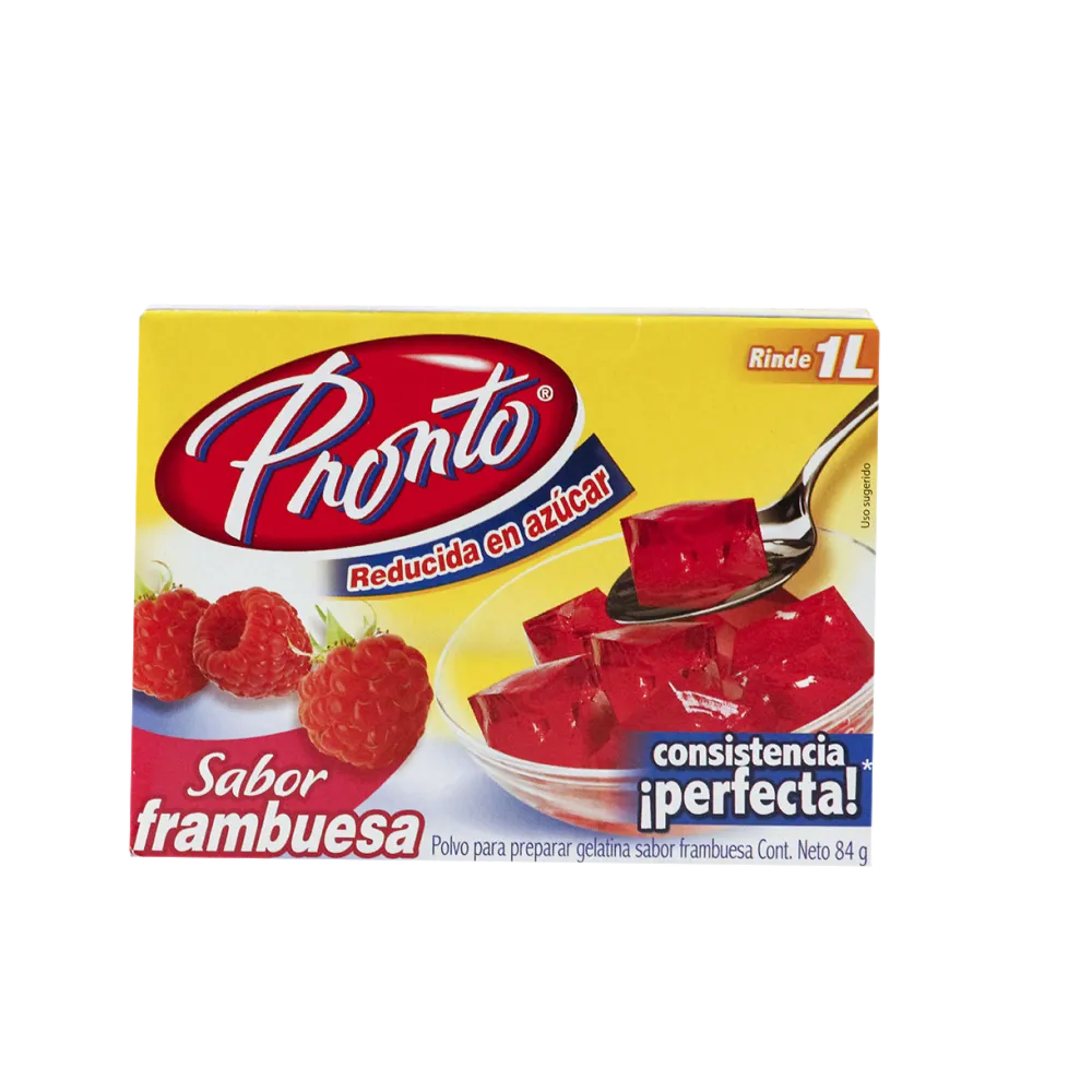 Gelatina De Frambuesa Pronto 84 Gr