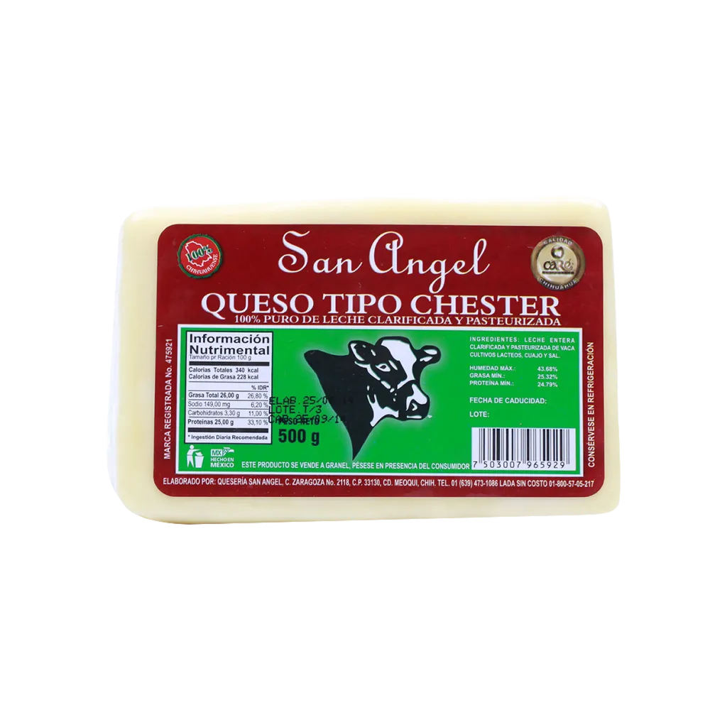Queso Chester San Angel 500 g