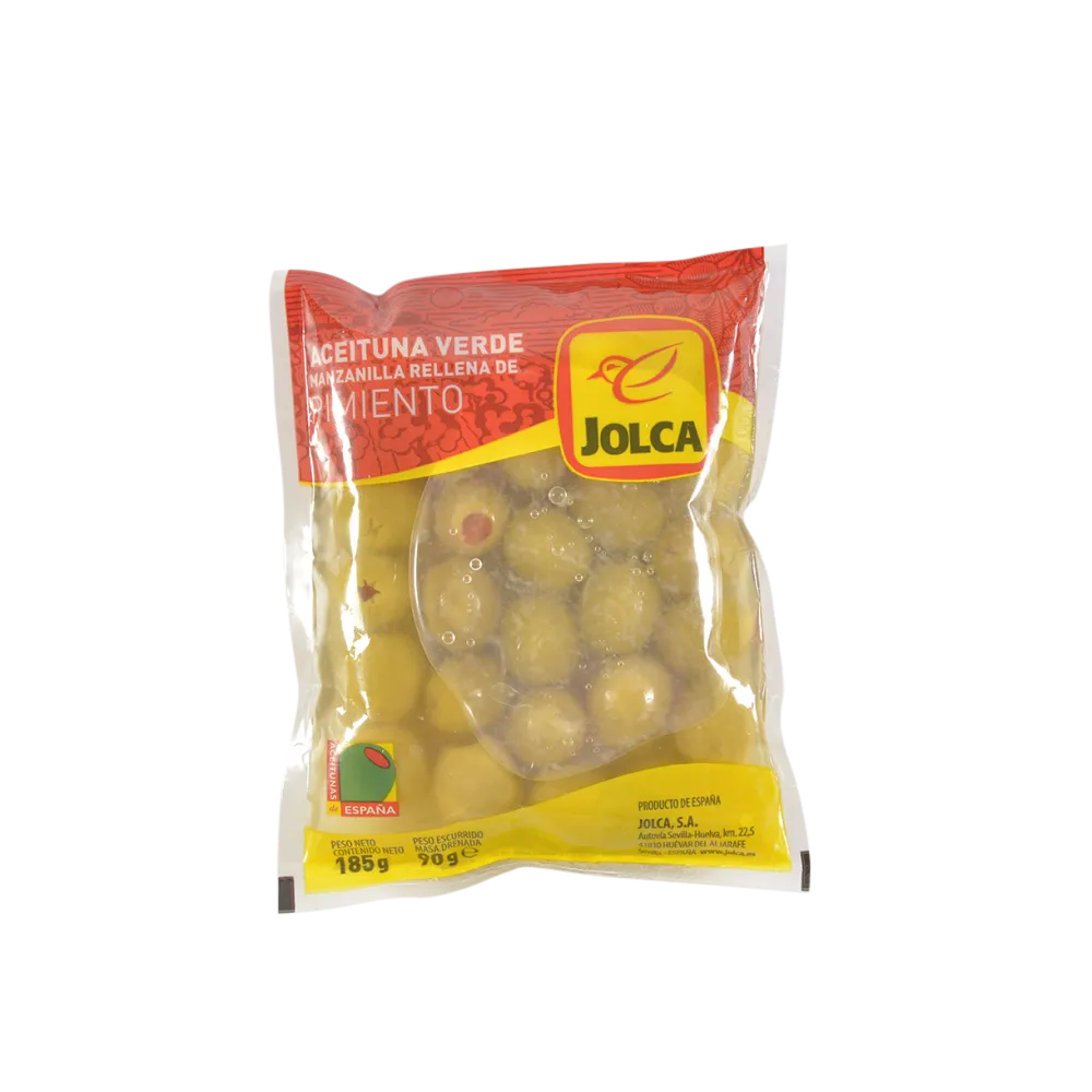 Aceituna Bolsa Rellena De Pimiento Jolca 185 Gr