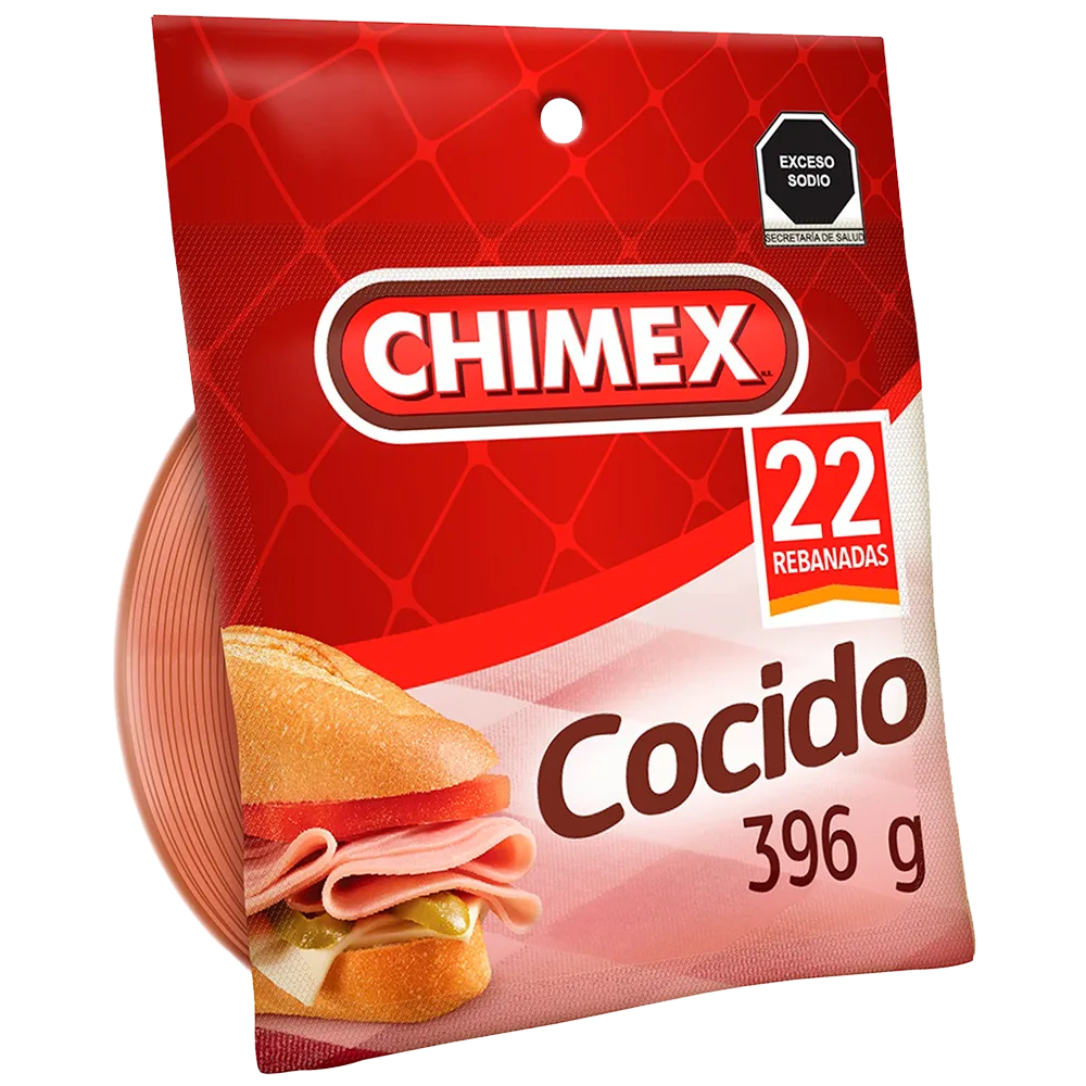 Jamon Cocido Rebanado Chimex 396 Gr