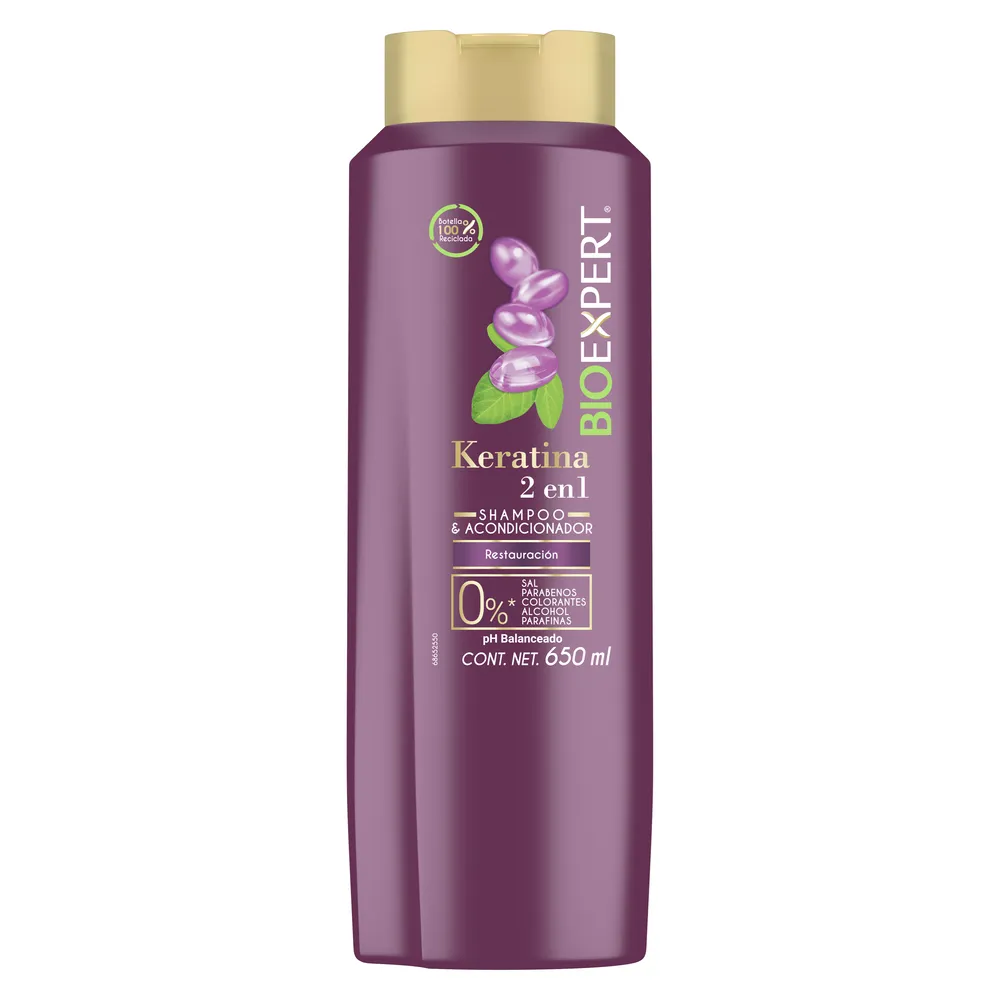 Shampoo 2En1 Keratina Bioexpert 650 Ml