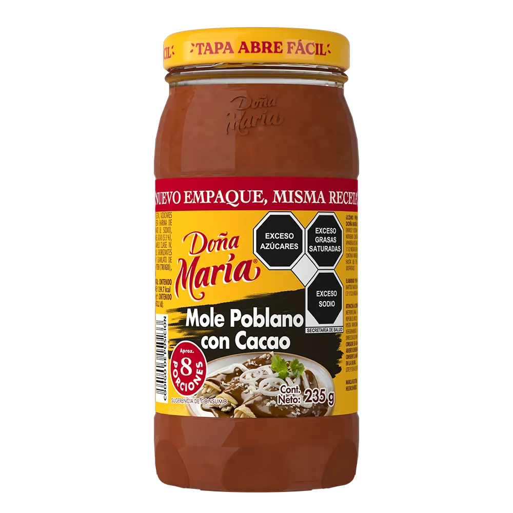 Mole Doña María Poblano con Cacao en Pasta 235 g