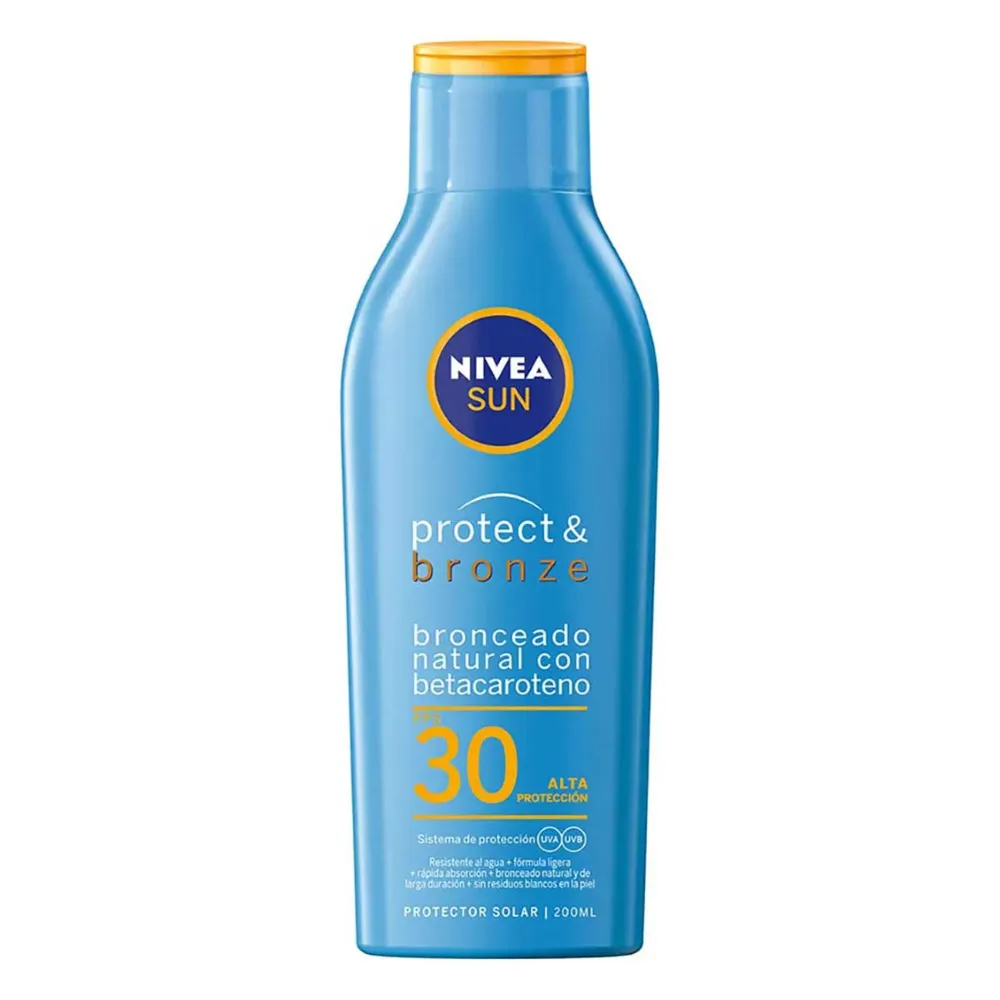 Bloqueador Y Boncedor Fps +30 Protect&Bronze Nivea Sun 200 Ml